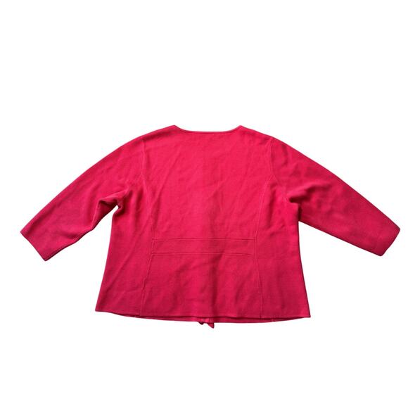 TALBOTS Sweater/Blazer/Jacket, size 2X; Cotton Blend with Ruffle; 2/3 Sleeves - Picture 3 of 12